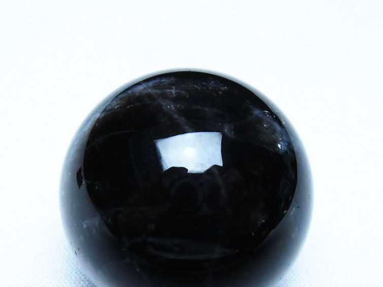 黒水晶 丸玉 モリオン 丸玉 34mm スフィア 置物 原石 141-7536