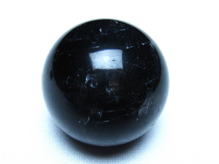 黒水晶 丸玉 モリオン 丸玉 34mm スフィア 置物 原石 141-7537