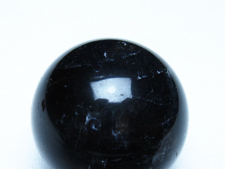 黒水晶 丸玉 モリオン 丸玉 34mm スフィア 置物 原石 141-7537