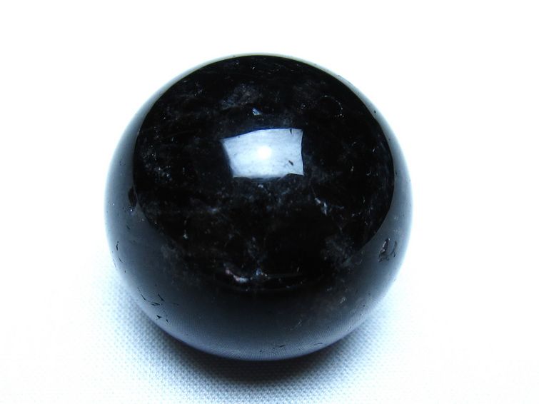 黒水晶 丸玉 モリオン 丸玉 34mm スフィア 置物 原石 141-7539