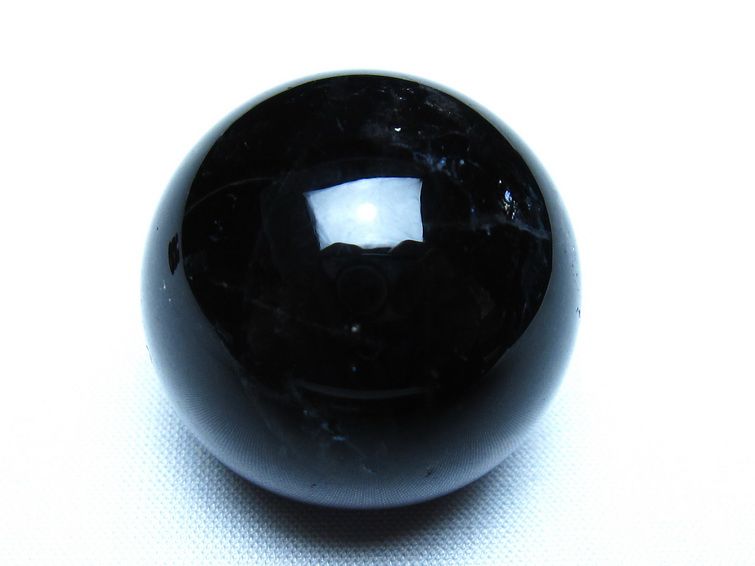黒水晶 丸玉 モリオン 丸玉 34mm スフィア 置物 原石 141-7541