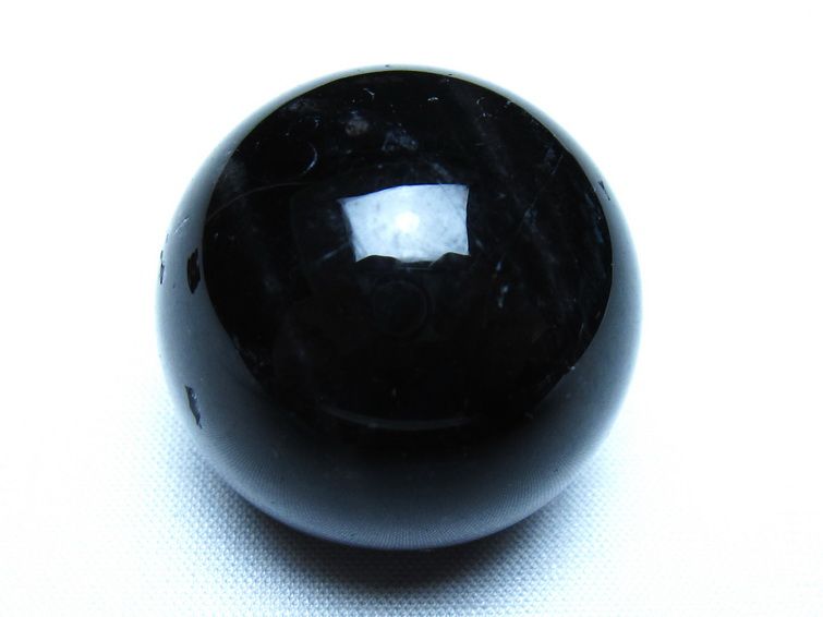 黒水晶 丸玉 モリオン 丸玉 34mm スフィア 置物 原石 141-7542