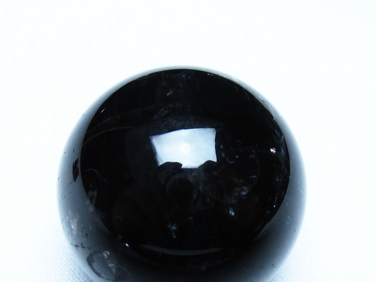 黒水晶 丸玉 モリオン 丸玉 34mm スフィア 置物 原石 141-7543