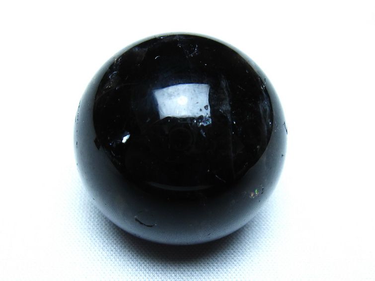 黒水晶 丸玉 モリオン 丸玉 34mm スフィア 置物 原石 141-7544