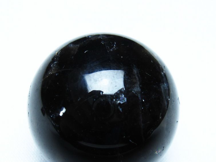 黒水晶 丸玉 モリオン 丸玉 34mm スフィア 置物 原石 141-7544