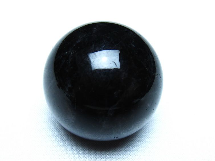 黒水晶 丸玉 モリオン 丸玉 34mm スフィア 置物 原石 141-7545