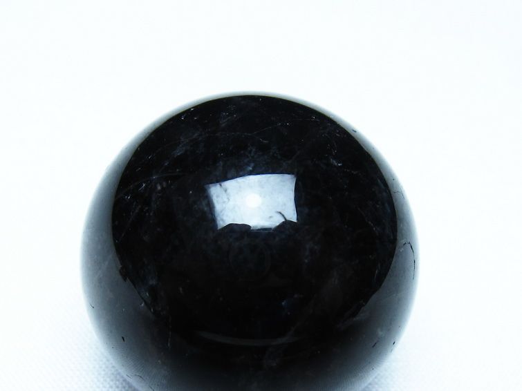 黒水晶 丸玉 モリオン 丸玉 34mm スフィア 置物 原石 141-7545