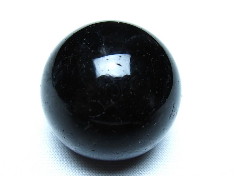 黒水晶 丸玉 モリオン 丸玉 34mm スフィア 置物 原石 141-7548