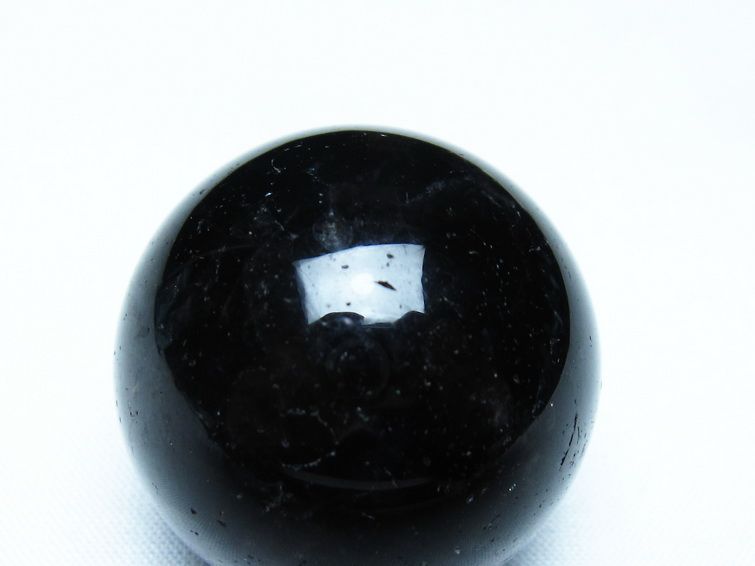 黒水晶 丸玉 モリオン 丸玉 34mm スフィア 置物 原石 141-7548