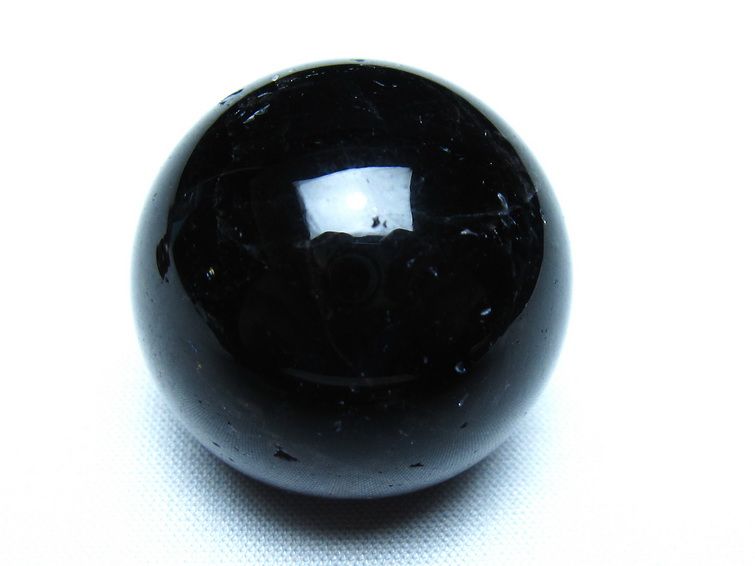黒水晶 丸玉 モリオン 丸玉 34mm スフィア 置物 原石 141-7549