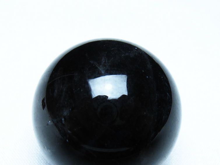 黒水晶 丸玉 モリオン 丸玉 34mm スフィア 置物 原石 141-7551 [sold out]