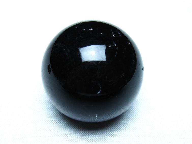 黒水晶 丸玉 モリオン 丸玉 34mm スフィア 置物 原石 141-7552