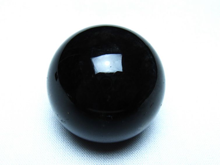 黒水晶 丸玉 モリオン 丸玉 34mm スフィア 置物 原石 141-7553[sold out]