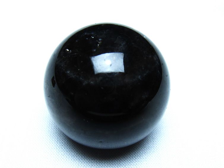 黒水晶 丸玉 モリオン 丸玉 34mm スフィア 置物 原石 141-7555