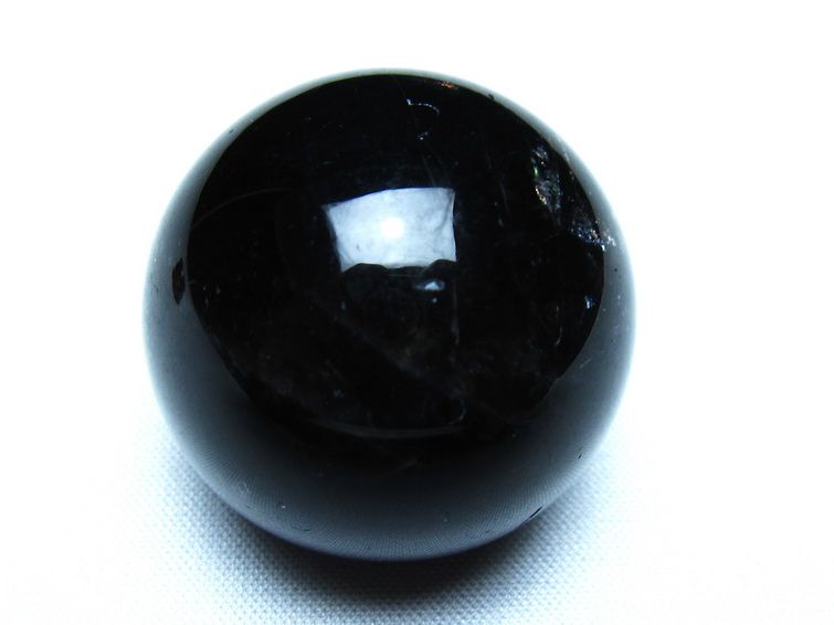 黒水晶 丸玉 モリオン 丸玉 34mm スフィア 置物 原石 141-7556