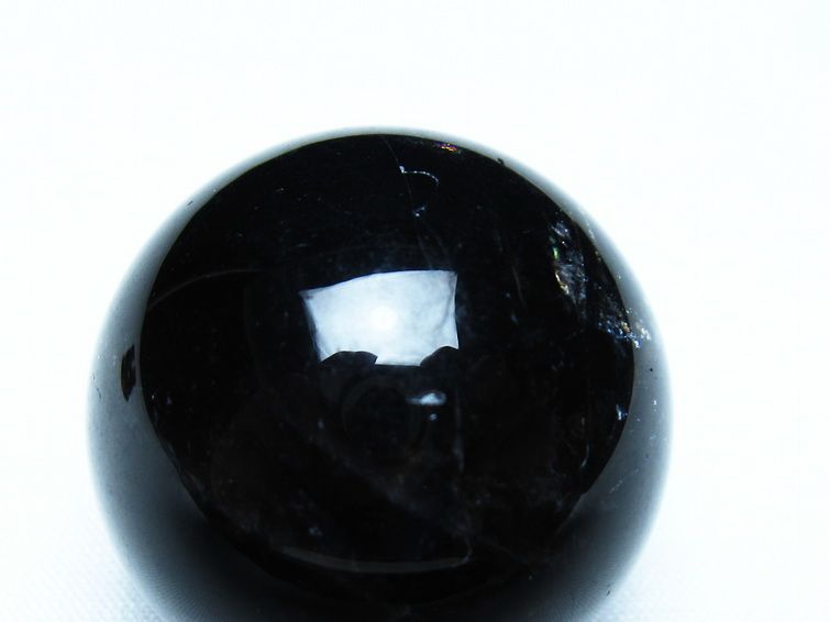 黒水晶 丸玉 モリオン 丸玉 34mm スフィア 置物 原石 141-7556