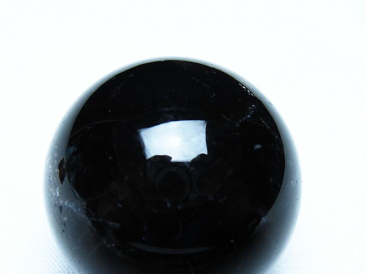 黒水晶 丸玉 モリオン 丸玉 34mm スフィア 置物 原石 141-7558