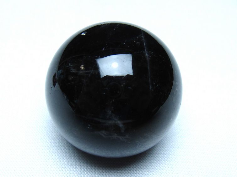 黒水晶 丸玉 モリオン 丸玉 34mm スフィア 置物 原石 141-7559