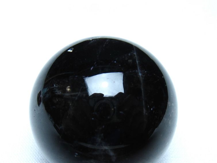 黒水晶 丸玉 モリオン 丸玉 34mm スフィア 置物 原石 141-7559