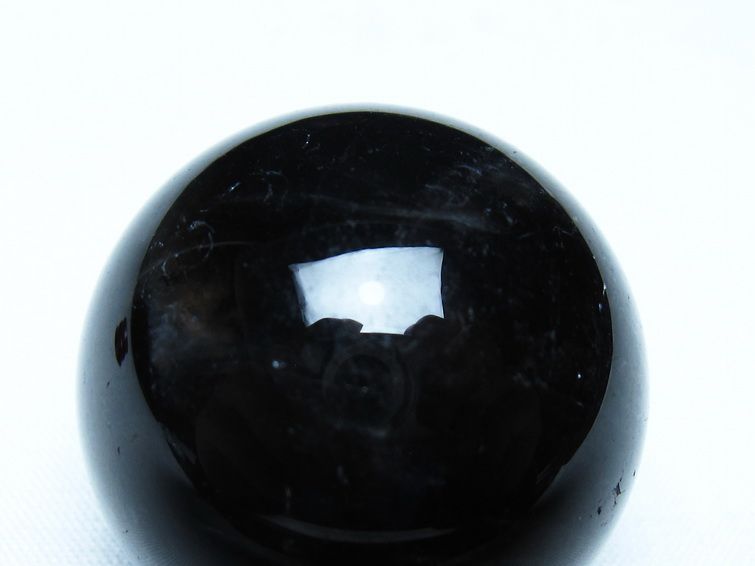 黒水晶 丸玉 モリオン 丸玉 35mm スフィア 置物 原石 141-7562