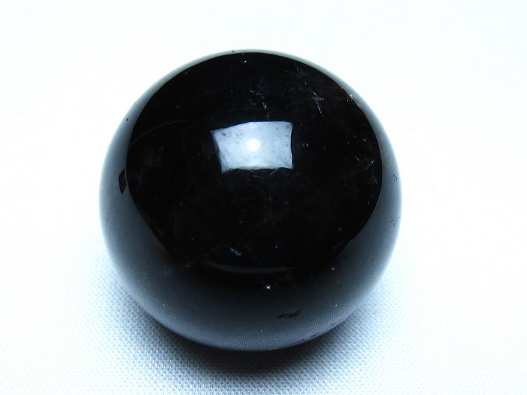 黒水晶 丸玉 モリオン 丸玉 35mm スフィア 置物 原石 141-7565 【sold out】