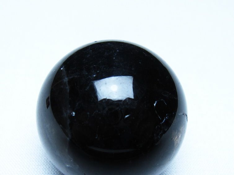 黒水晶 丸玉 モリオン 丸玉 35mm スフィア 置物 原石 141-7571