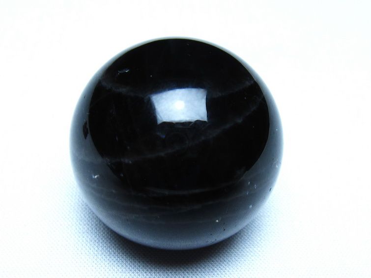 黒水晶 丸玉 モリオン 丸玉 36mm スフィア 置物 原石 141-7584