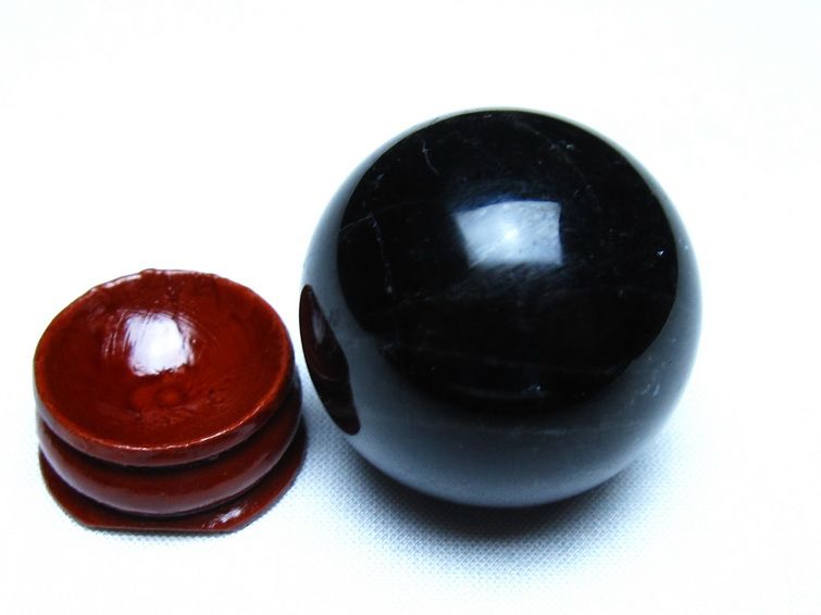 黒水晶 丸玉 モリオン 丸玉 36mm スフィア 置物 原石 141-7587 [sold out]
