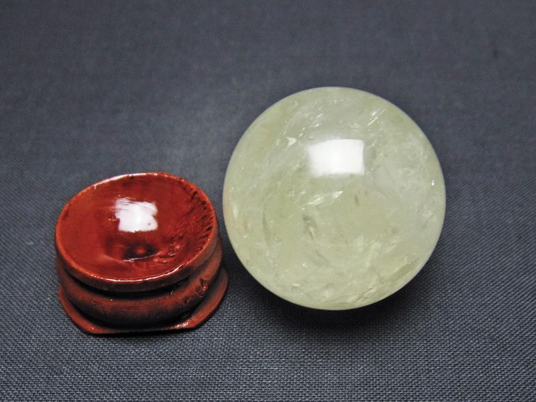 シトリン 丸玉 31mm シトリンクォーツ スフィア 一点物141-7705