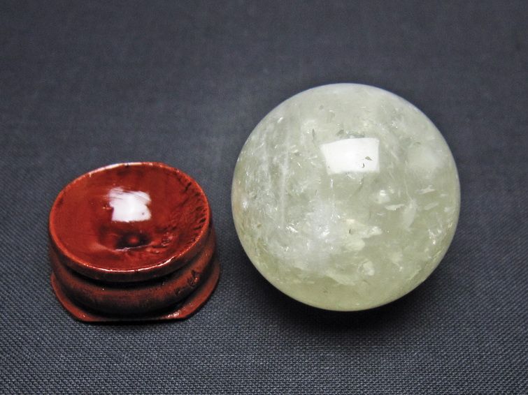 シトリン 丸玉 32mm シトリンクォーツ スフィア 一点物141-7709