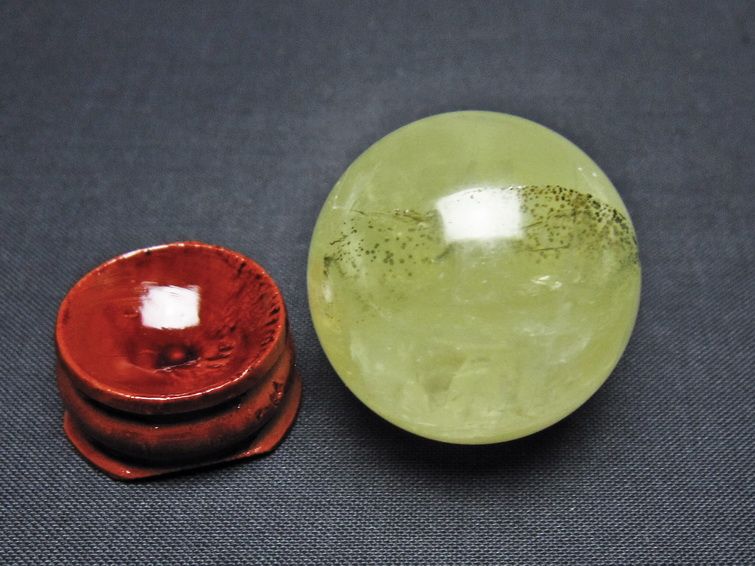 シトリン 丸玉 33mm シトリンクォーツ スフィア 一点物141-7718
