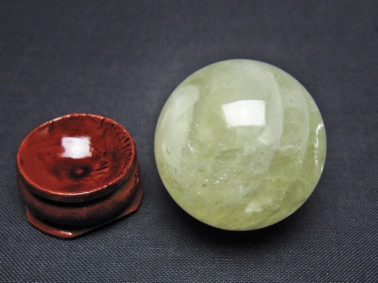 シトリン 丸玉 32mm シトリンクォーツ スフィア 一点物141-7719