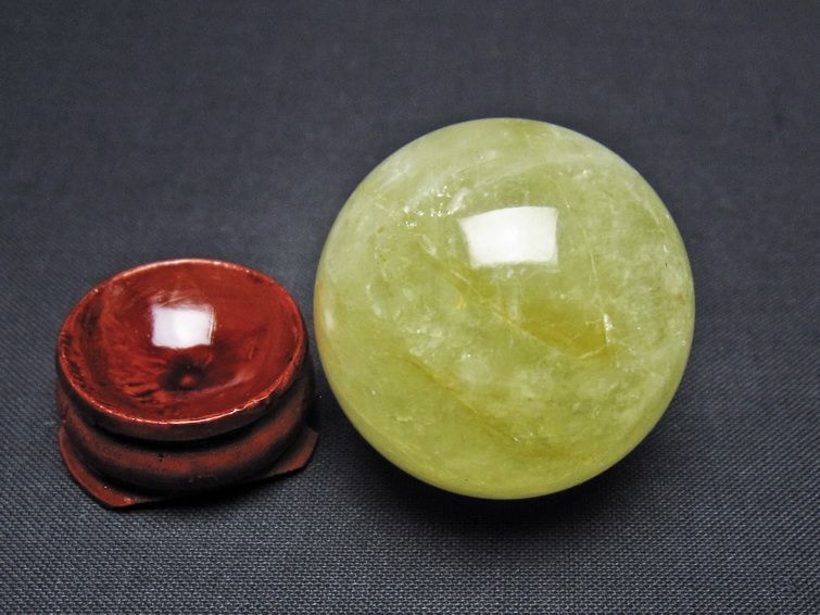 シトリン 丸玉 34mm シトリンクォーツ スフィア 一点物141-7720