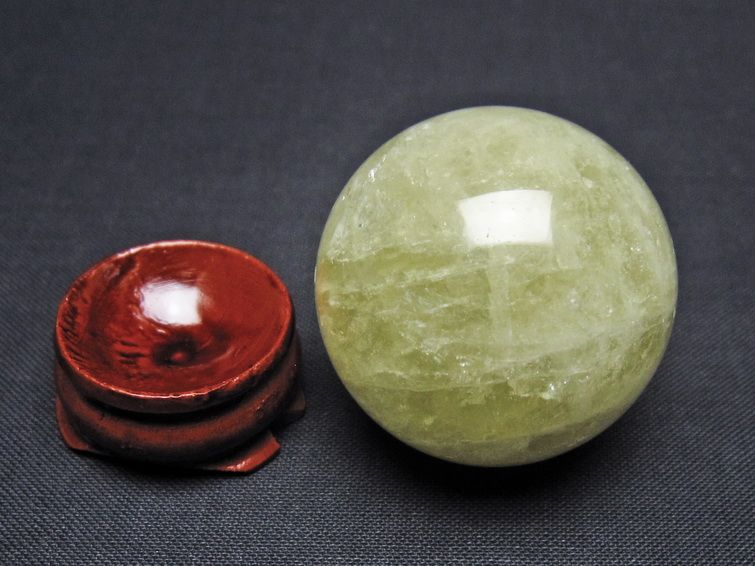 シトリン 丸玉 34mm シトリンクォーツ スフィア 一点物141-7721