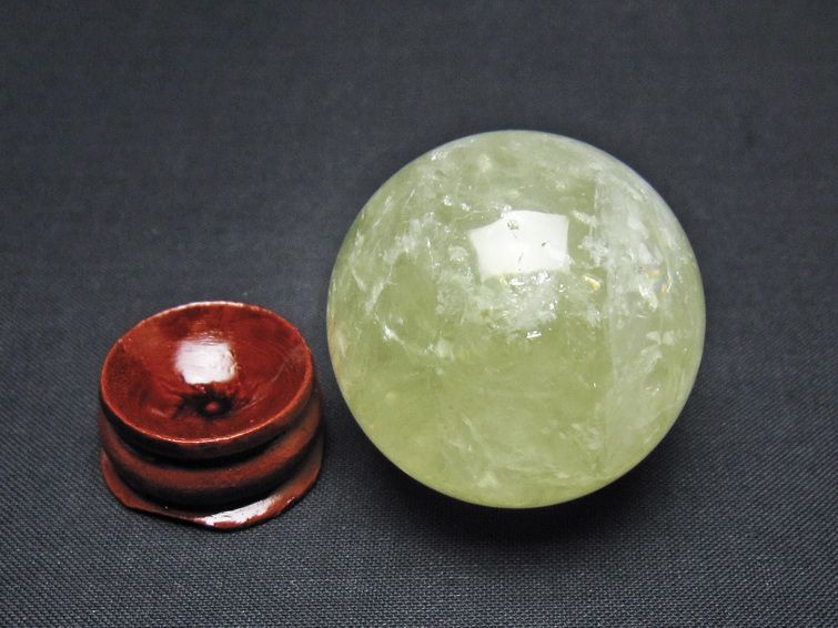 シトリン 丸玉 38mm シトリンクォーツ スフィア 一点物141-7737