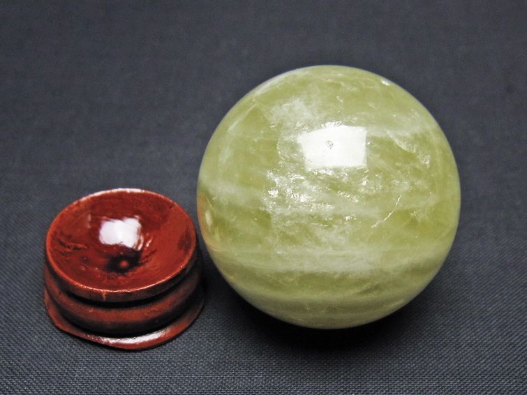シトリン 丸玉 38mm シトリンクォーツ スフィア 一点物141-7742