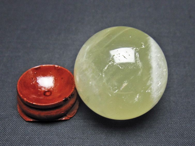 シトリン 丸玉 36mm シトリンクォーツ スフィア 一点物141-7758