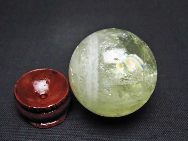 シトリン 丸玉 36mm シトリンクォーツ スフィア 一点物141-7761