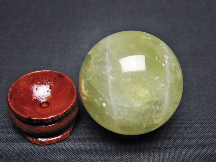 シトリン 丸玉 34mm シトリンクォーツ スフィア 一点物141-7769