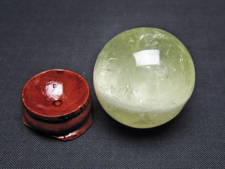 シトリン 丸玉 34mm シトリンクォーツ スフィア 一点物141-7770