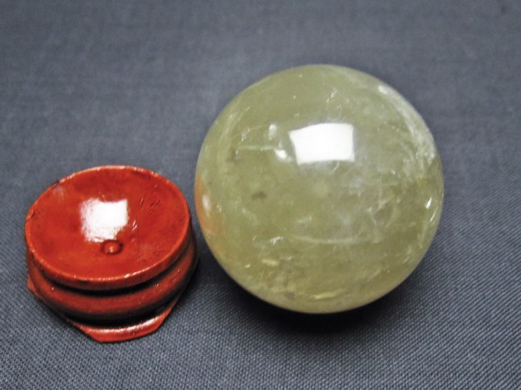シトリン 丸玉 34mm シトリンクォーツ スフィア 一点物141-7775