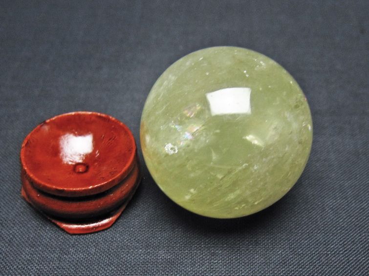 シトリン 丸玉 34mm シトリンクォーツ スフィア 一点物141-7776