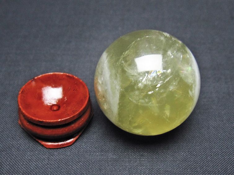 シトリン 丸玉 34mm シトリンクォーツ スフィア 一点物141-7777