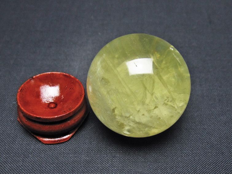 シトリン 丸玉 34mm シトリンクォーツ スフィア 一点物141-7778