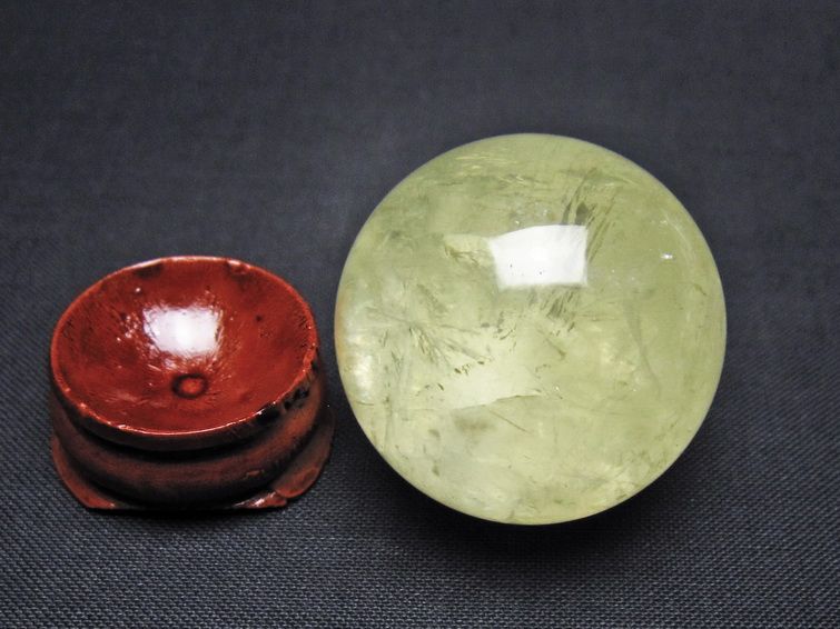 シトリン 丸玉 33mm シトリンクォーツ スフィア 一点物141-7784
