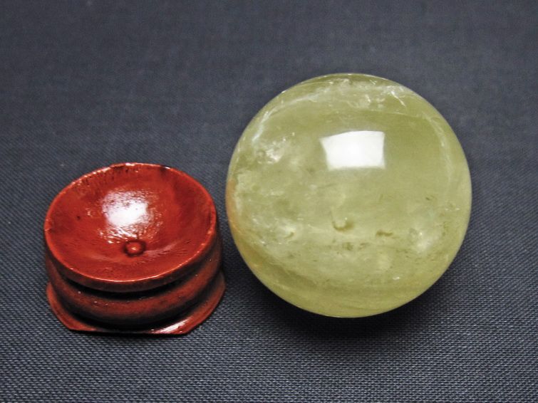 シトリン 丸玉 32mm シトリンクォーツ スフィア 一点物141-7796