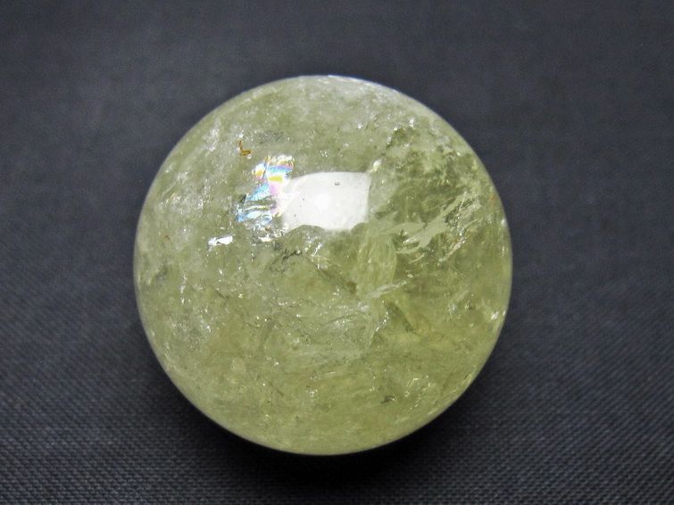 シトリン 丸玉 31mm シトリンクォーツ スフィア 置物 一点物 141-7837