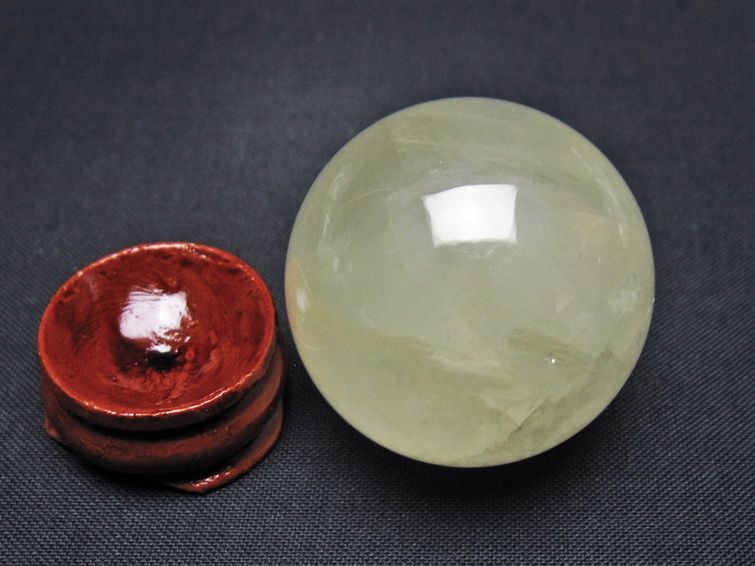 シトリン 丸玉 34mm シトリンクォーツ スフィア 置物 一点物 141-7871