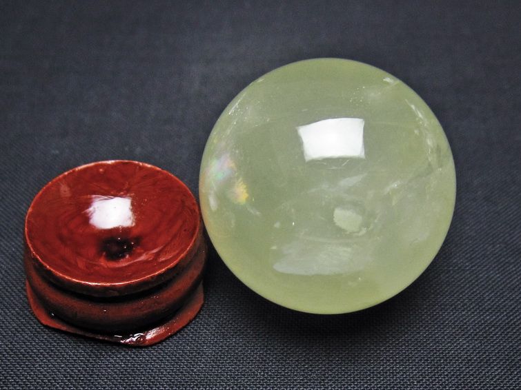 シトリン 丸玉 33mm シトリンクォーツ スフィア 置物 一点物 141-7929
