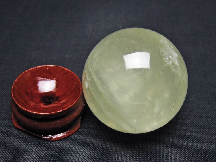 シトリン 丸玉 33mm シトリンクォーツ スフィア 置物 一点物 141-7930